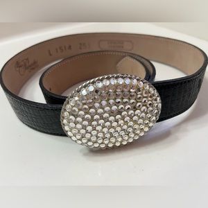 Panache Belt stylish accessory rhinestone gem buckle western classy old money S